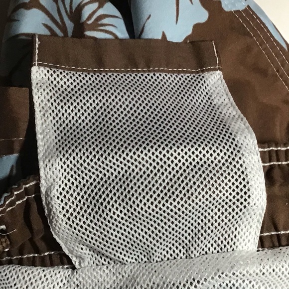 SONOMA Mens Hibiscus Print Brown Board Short Large - Picture 7 of 7